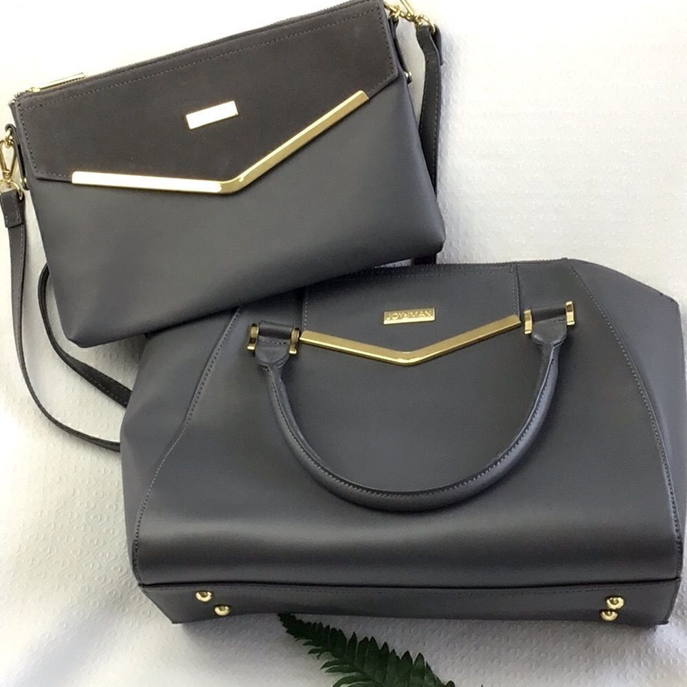 Joy & Iman Black Two Piece Bag Set NEW